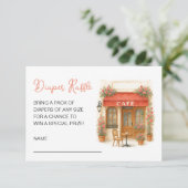 Bonjour Bebe Baby Shower Diaper Raffle エンクロージャーカード (スタンド正面)