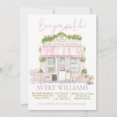 Bonjour Bebe Baby Shower Invitation, French Baby 招待状 (正面)