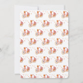 Bonjour Bébé Fall Leaves Bicycle Baby shower 招待状 (裏面)