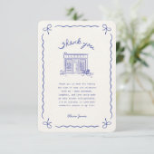 Bonjour Bebe French baby shower サンキューカード (スタンド正面)