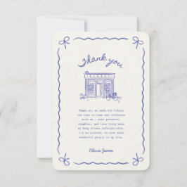 Bonjour Bebe French baby shower サンキューカード