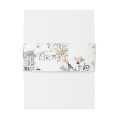 Bonjour Bebe French Gender Neutral Baby Shower 招待状ベリーバンド (裏面例)