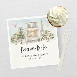 Bonjour Bebe Paris フランス ベビーシャワー スタンダードランチョンナプキン