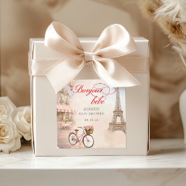 Bonjour Bébé Paris Baby Shower  スクエアシール