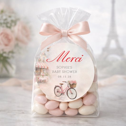 Bonjour Bébé Paris Baby Shower  ラウンドシール