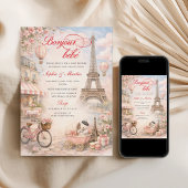Bonjour Bébé Paris Baby Shower Invitation 招待状