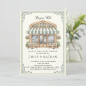 Bonjour Bebe Parisian café french patisserie girl 招待状 (スタンド正面)