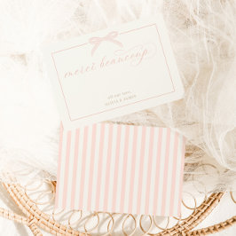 Bonjour Bébé Pink Paris Eiffel Tower Baby Shower サンキューカード