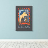 Bonjour Coffee キャンバスプリント (インサイチュ (ウッドフロア))
