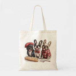 Bonjour French Bulldogs トートバッグ
