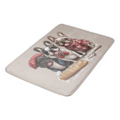 Bonjour French Bulldogs バスマット (アングル)