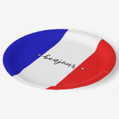 Bonjour French Flag Colors  ペーパープレート (アングル)