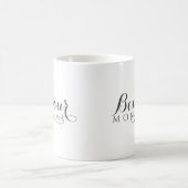 Bonjour Hello Friend Elegant French Script コーヒーマグカップ (中央)