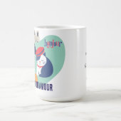 Bonjour Mon Amour | French Culture Cats Gift コーヒーマグカップ (中央)