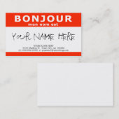 BONJOUR mon nom est 名刺 (正面/裏面)