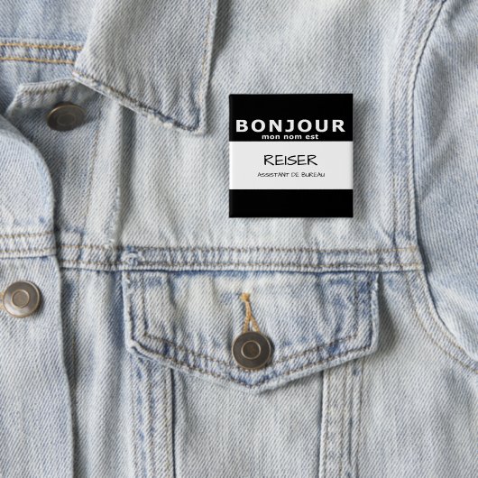 BONJOUR mon nom est 缶バッジ (インサイチュ)