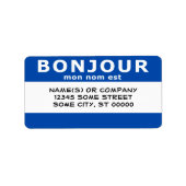 BONJOUR mon nom est (青) ラベル (正面)