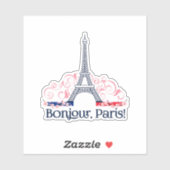 Bonjour Paris Cute Parisian Design シール (シート)