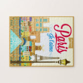 Bonjour Paris Je T'aime Travel ジグソーパズル (横)