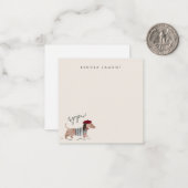 Bonjour Pup ノートカード (正面/裏面インサイチュ)