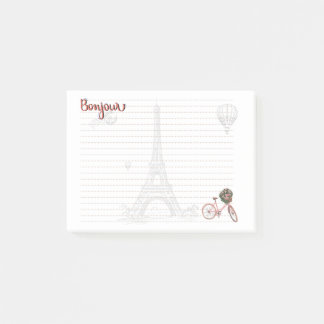 Bonjour "Things I love about Paris" Post-it Note ポストイット