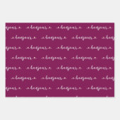 Bonjour Tiled Design ラッピングペーパーシート (正面2)