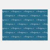 Bonjour Tiled Design ラッピングペーパーシート (正面)