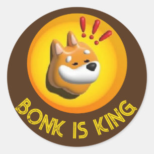 BONK暗号ギフト、ミームコイントレーダーステッカー ラウンドシール