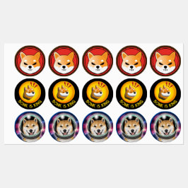 BONK暗号ギフト、ミームコイントレーダーステッカー ラベル