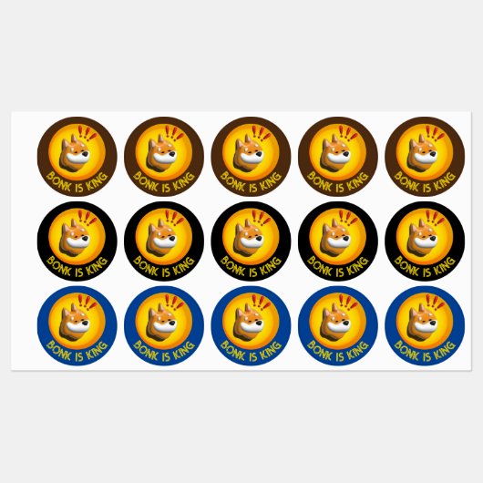 BONK暗号ギフト、ミームコイントレーダーステッカー ラベル (シート)