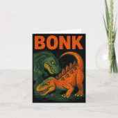 Bonk Dinosaur Funny Prehistoric Humor Design  カード (正面)