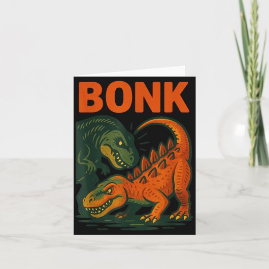 Bonk Dinosaur Funny Prehistoric Humor Design  カード (正面)