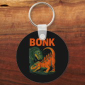 Bonk Dinosaur Funny Prehistoric Humor Design  キーホルダー (正面)