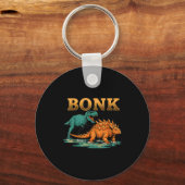 Bonk Dinosaur Funny Prehistoric Humor Design  キーホルダー (正面)