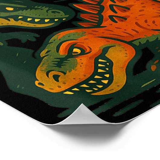 Bonk Dinosaur Funny Prehistoric Humor Design  ポスター (角)