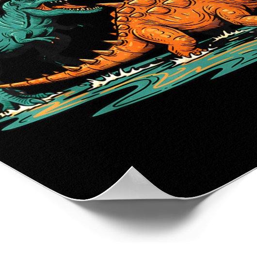 Bonk Dinosaur Funny Prehistoric Humor Design ポスター (角)