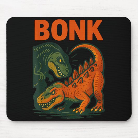 Bonk Dinosaur Funny Prehistoric Humor Design マウスパッド (正面)