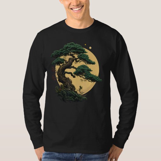 Bonkei Japanese Miniature tree gardening on Bonsai Tシャツ (正面)