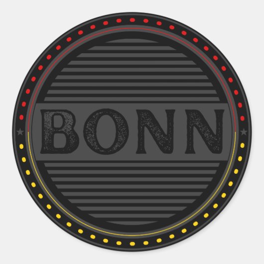 Bonn City Pride Emblem – German Identity ラウンドシール (正面)