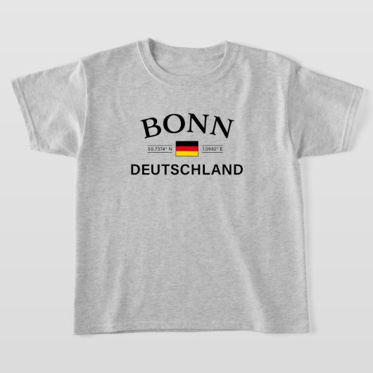 Bonn Deutschlandがドイツの子供たちをコーディネート Tシャツ (レイダウン)