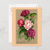 "Bonne祝日"のヴィンテージのフランス人のクリスマス シーズンポストカード (正面/裏面)