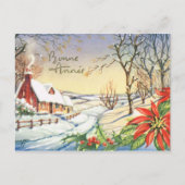 Bonne Anneeのヴィンテージのフランス人の年賀状 シーズンポストカード (正面)