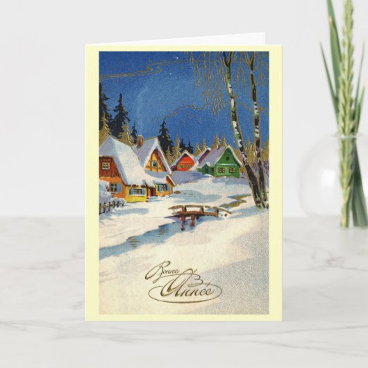 Bonne Anneeの新年のフランス人の1933年のヴィンテージ シーズンカード (正面)