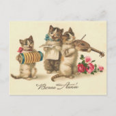 "Bonne Annee"のヴィンテージのフランスのな新年の郵便はがき シーズンポストカード (正面)