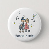 Bonne Annee 缶バッジ (正面)