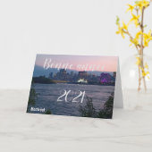 Bonne année 2021 カード (黄色い花)