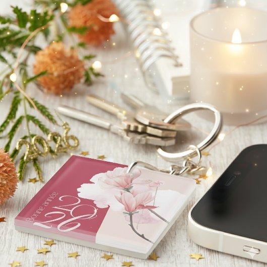 Bonne Année 2026 Floral Keychain キーホルダー