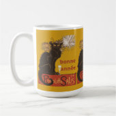 Bonne Annee Happy New Year Le Chat Noir コーヒーマグカップ (左)