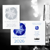 Bonne Annee - snowflake - 2026  silver  箔カード