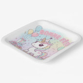 bonne fête licorne  ペーパープレート (傾斜あり)